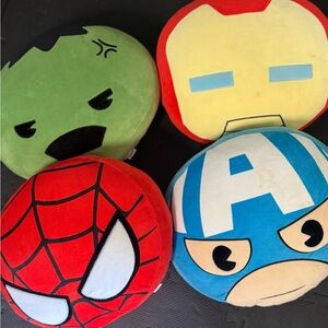 Marvel Superhero Plush Pillows - Red, Green, Blue